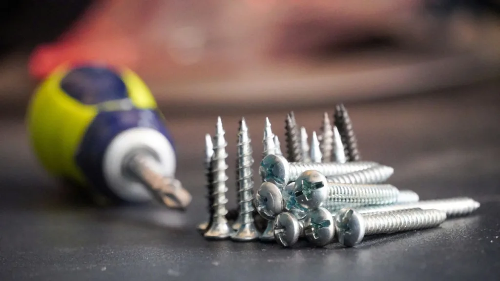 diverse Schraueben in Nahaufnahme