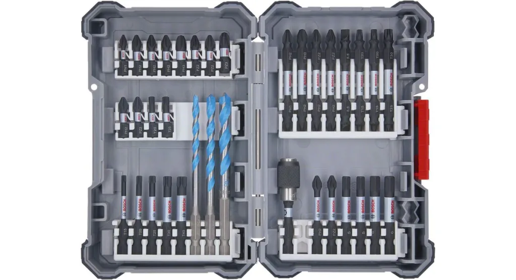 Bit- und Bohrerset mit Sechskant-Aufnahme für Schraub- und Bohranwendungen