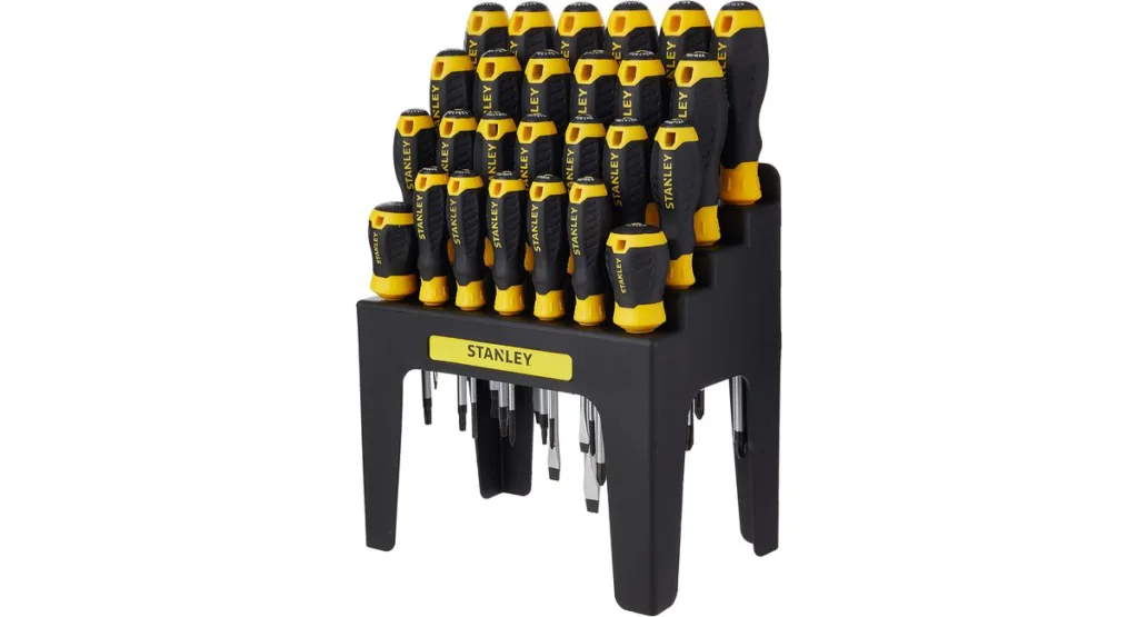 Werkzeug im segment Heimwerken, hier Schraubendreher-Set mit verschiedenen Klingenformen und Griffen für manuelle Verschraubungen