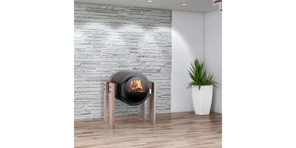 Kanuk® Stand Wood Buche Natur – robuster Werkstattofen im Luxus-Design Kaminöfen