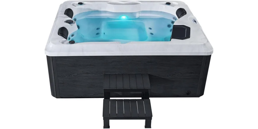 Luxus Outdoor Whirlpool Berlin (Weiß) – elegante Premiumlösung für Paare