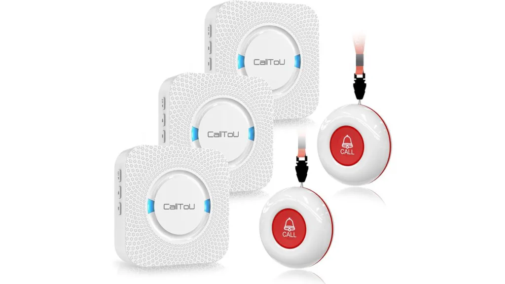 CallToU Notrufknopf – Set mit 2 Sendern & 3 Empfängern (Funk, 500 ft Reichweite (153 m))
Notrufsysteme Senioren