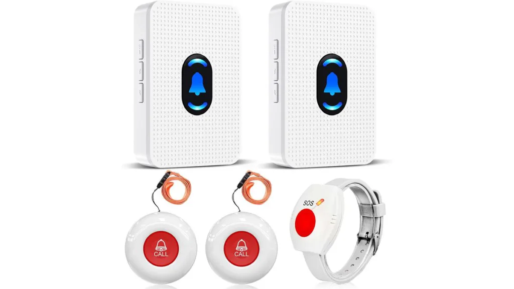 Daytech Notrufsystem – Sender, Empfänger & tragbares SOS-Armband für den häuslichen Einsatz