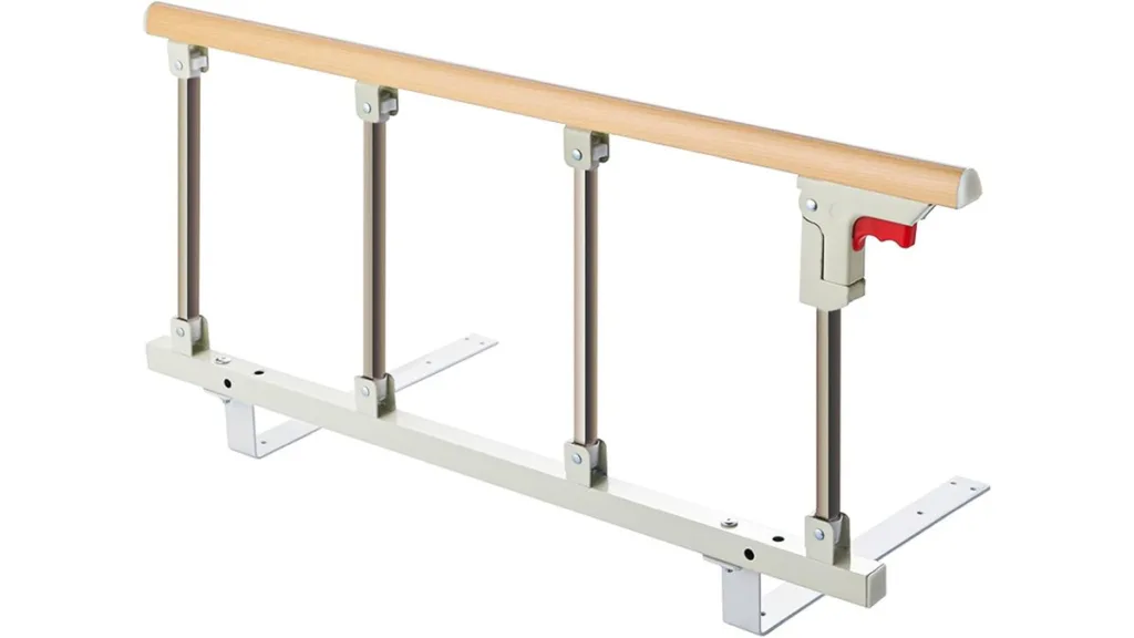 Bettgitter in Holzoptik mit erhöhtem Rahmen und seitlicher Abdeckung