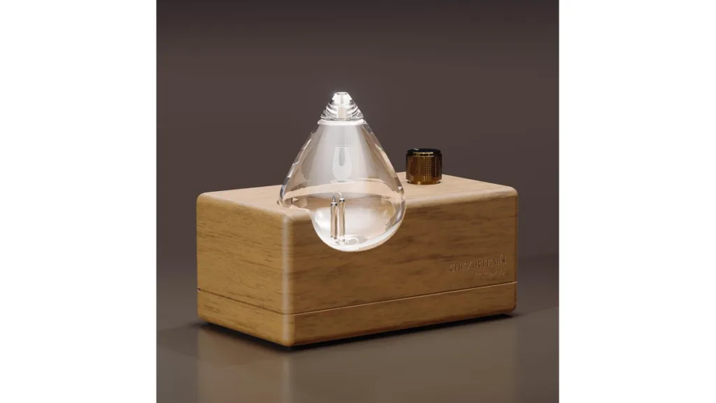 chezArtemis AromaMobi Waterdrop – Glas, Naturholz, tragbar und wasserlos