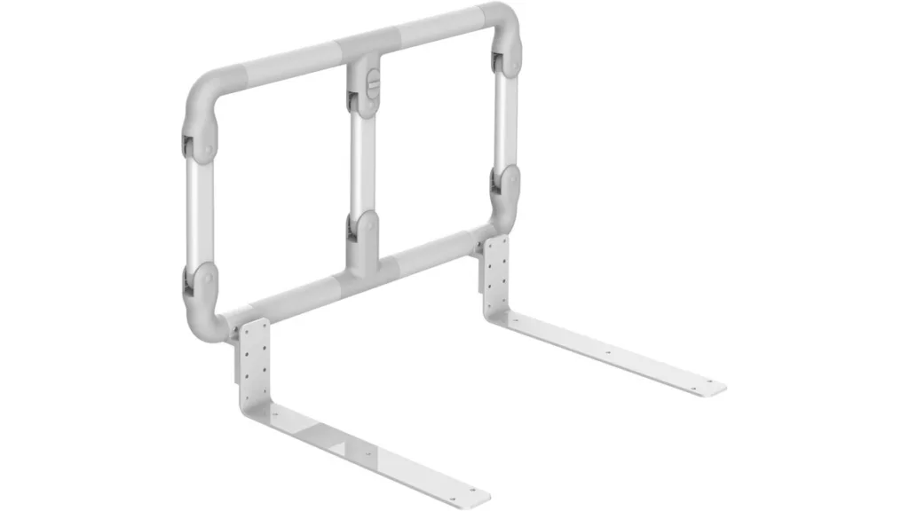 Faltbares Bettgitter aus Metall mit erhöhtem Rahmen und seitlicher Sicherung