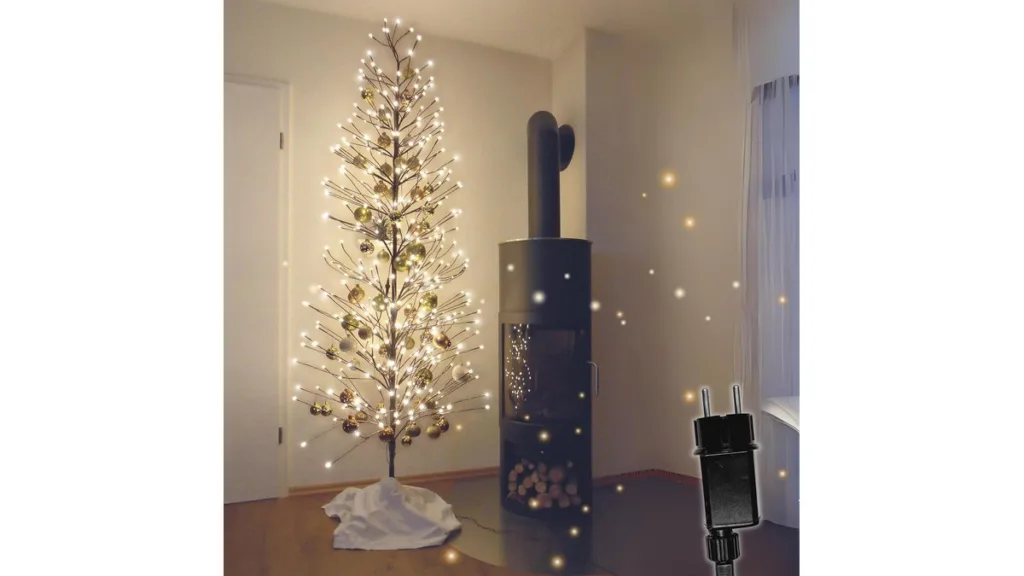 HiLight LED-Weihnachtsbaum mit 296 warmweißen LEDs auf Metallgestell