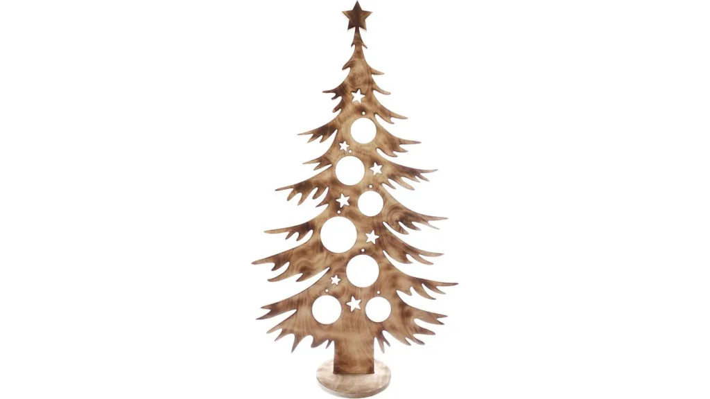 Bergliebe Dekobaum aus 12-mm-Multiplex-Holz mit geflammter Oberfläche