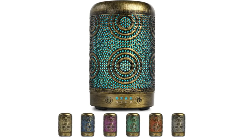 SALKING Aroma Diffuser 100 ml – Metall, Muster, warmes Licht