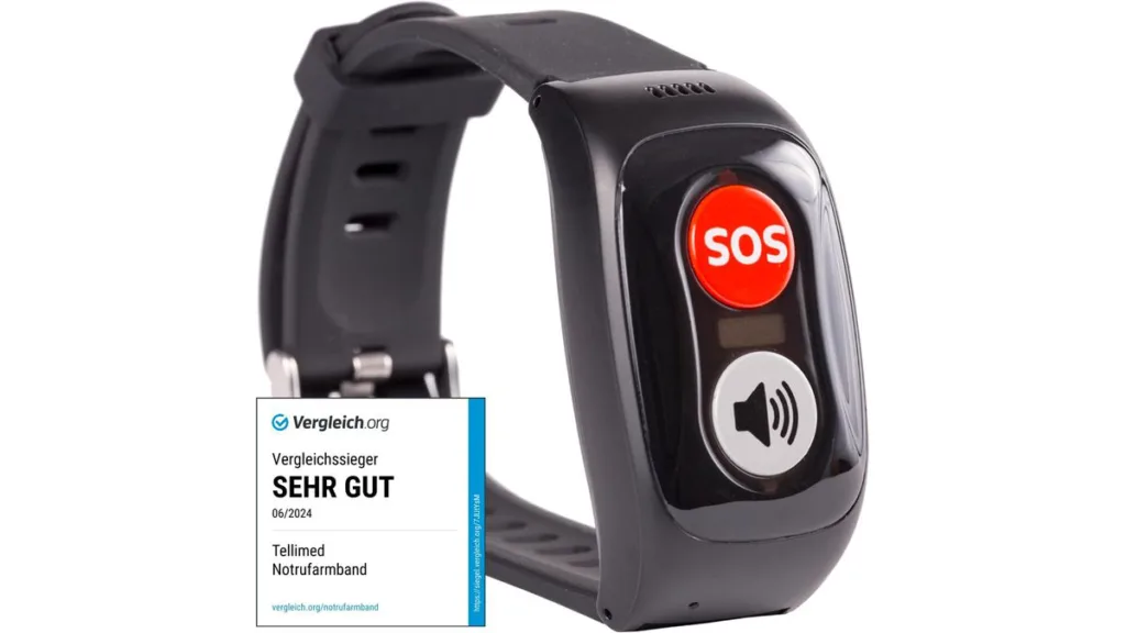 Tellimed Carino 4G – GPS-Notrufarmband mit Telefonfunktion & SIM-Slot