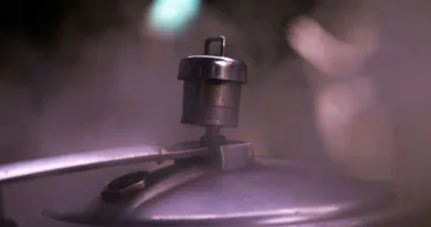 das Überdruckventil eines alten Schnellkochtopf