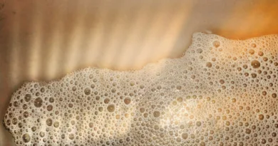 Ansicht ablaufender Schaum