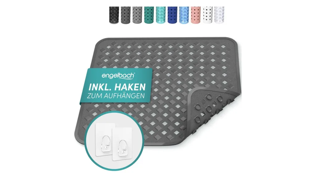 Engelbach rutschfeste Duschmatten für Senioren in grau