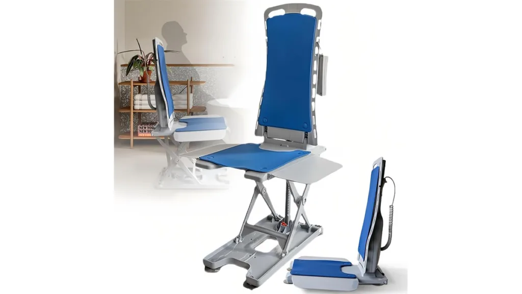 SAYEYBU Badewannenlift in verschiedenen Ansichten, blau