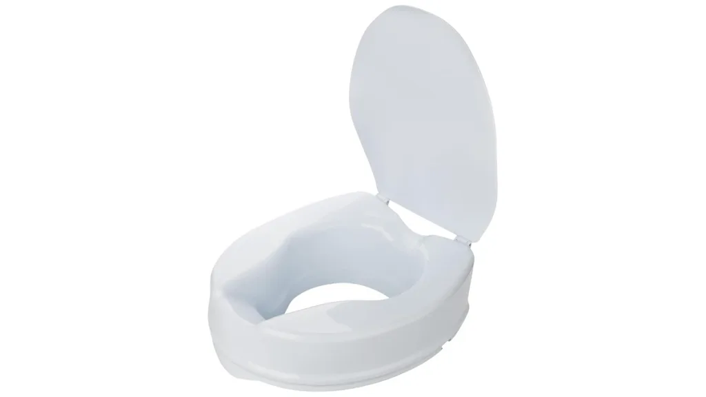 die flexilife Toilettensitzerhöhung mit Deckel in weiß