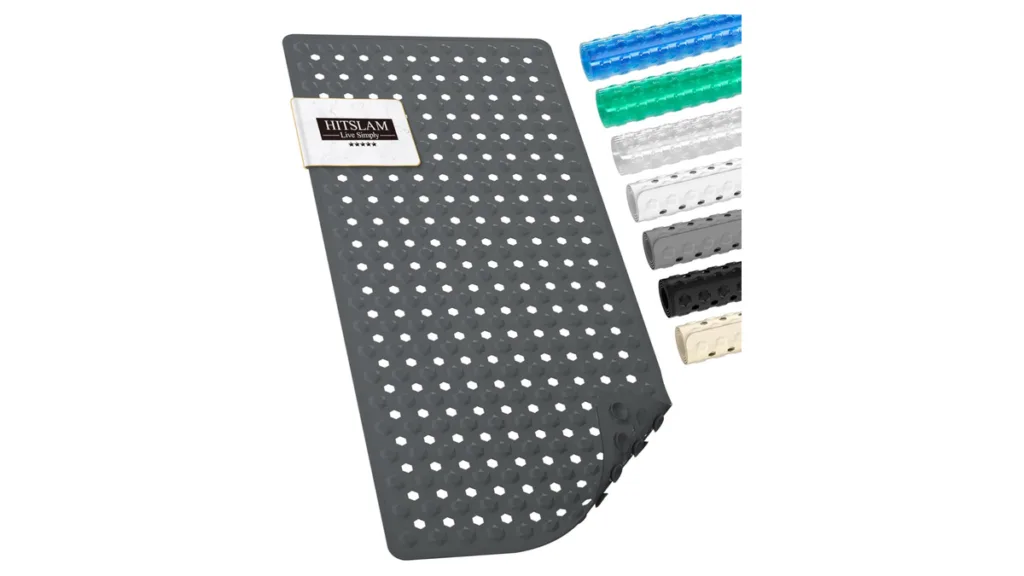 rechteckige Badewannenmatte von HITSLAM in dunkelgrau