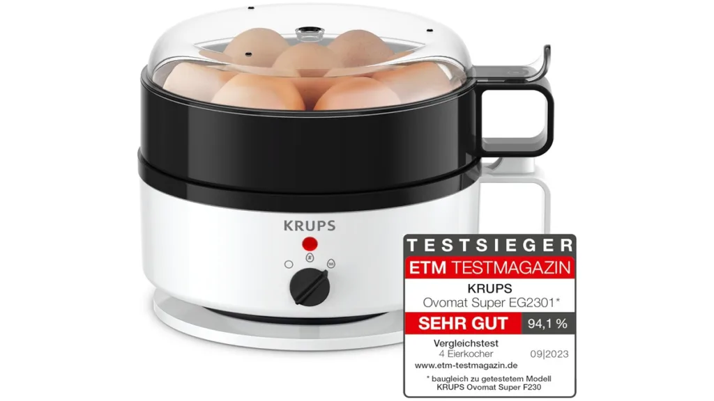 der Krups Ovomat in weiß/schwarz