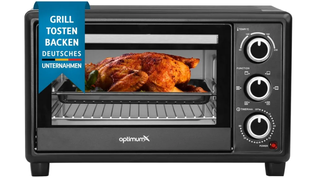 der Mini-Backofen von OptimumX mit 20l Garraum