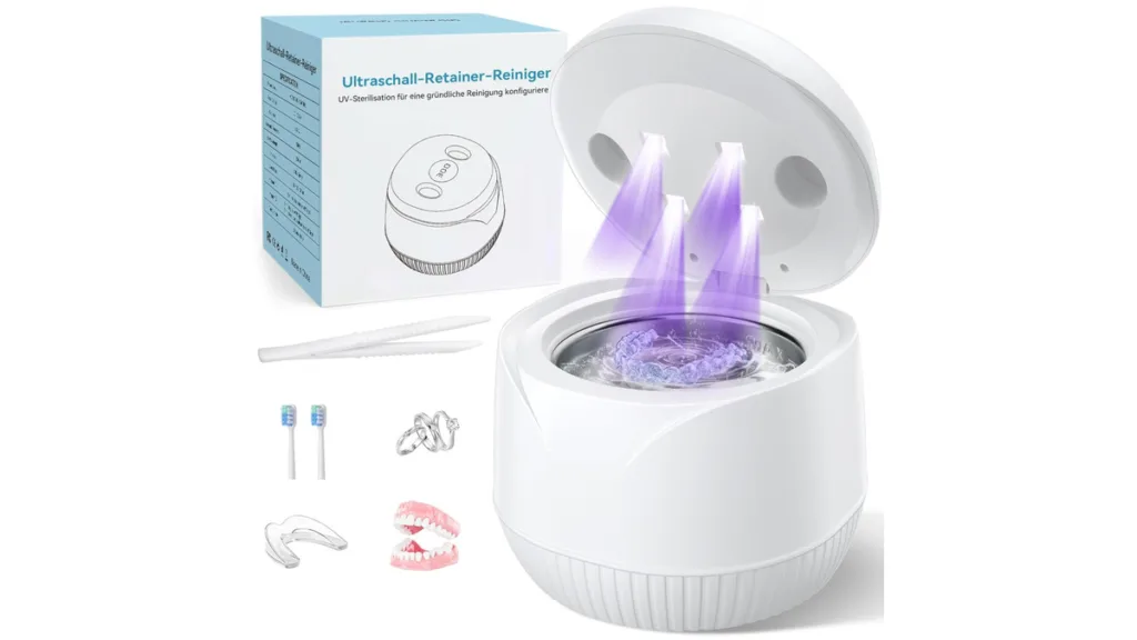 der Ultraschall-Prothesenreiniger von KLiHD mit Zubehör