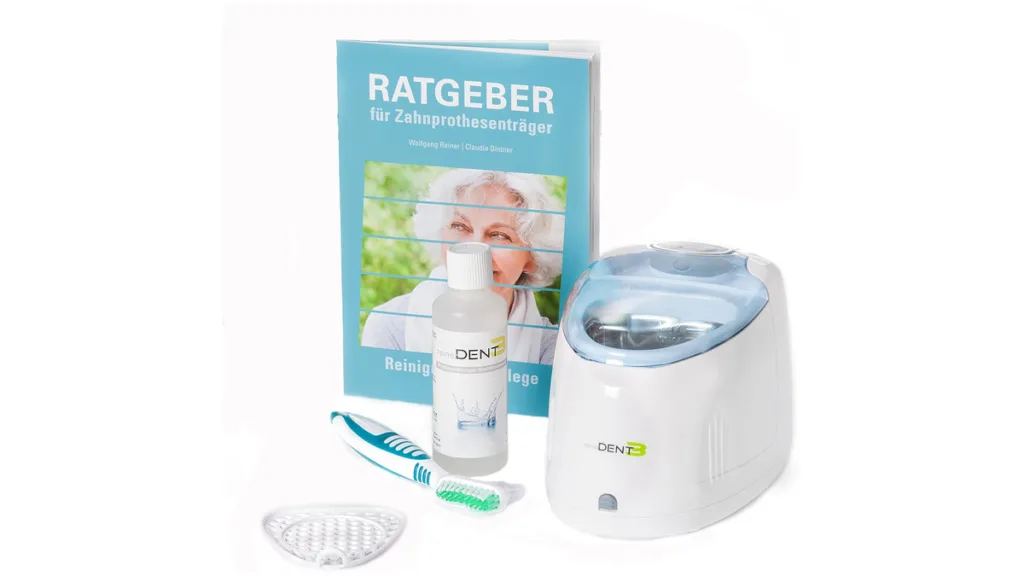 reinerDENT3 Zahnprothesen-Reiniger inklusive eines Ratgebers für Senioren
