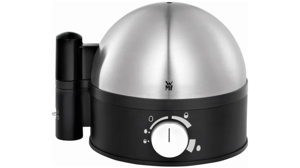 der WMF Stelio Eierkocher in silber und schwarz