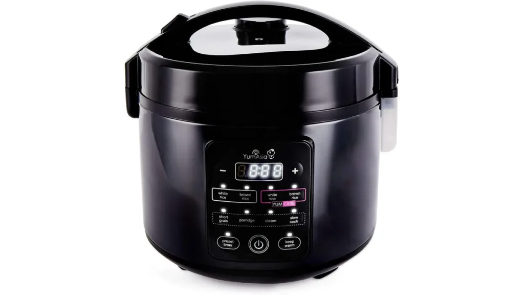 Yum Asia Kumo YumCarb Reiskocher mit Keramikschale und digitaler Steuerung, 1,0 Liter Fassungsvermögen