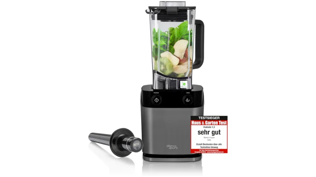 der bianco di puro Volto N mit 8 Programme und intelligentem Leistungsmanagement in Grau/Schwarz