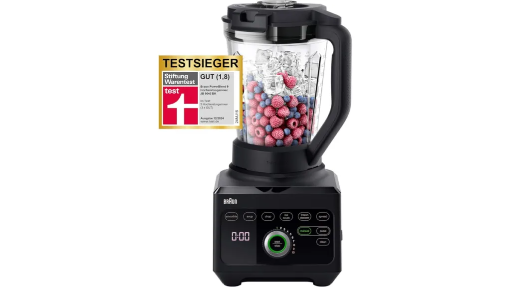 der Braun PowerBlend 9 Standmixer– maximale Leistungsreserve innerhalb dieser Auswahl