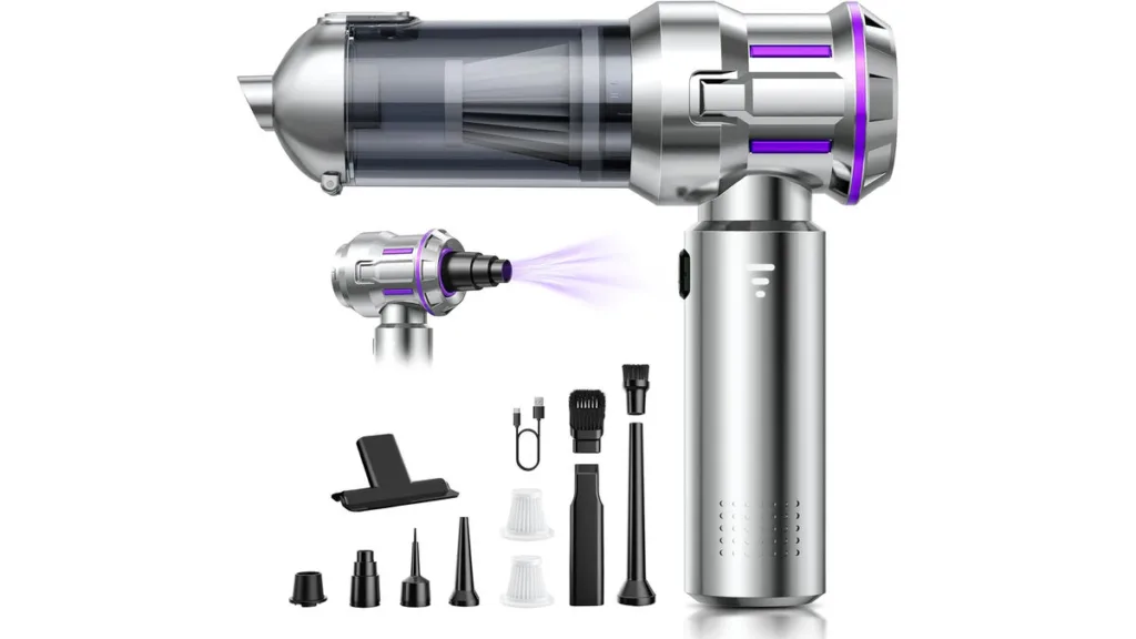 der CUGEFRE Handstaubsauger in Silber und Lila