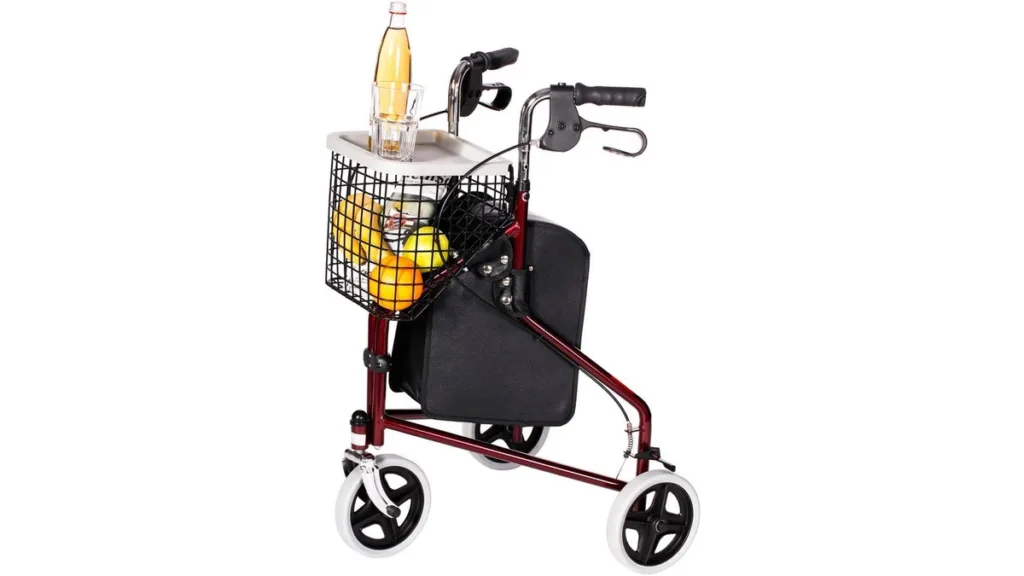 der Drive Medical Dreirad-Rollator TriWalker in Rot