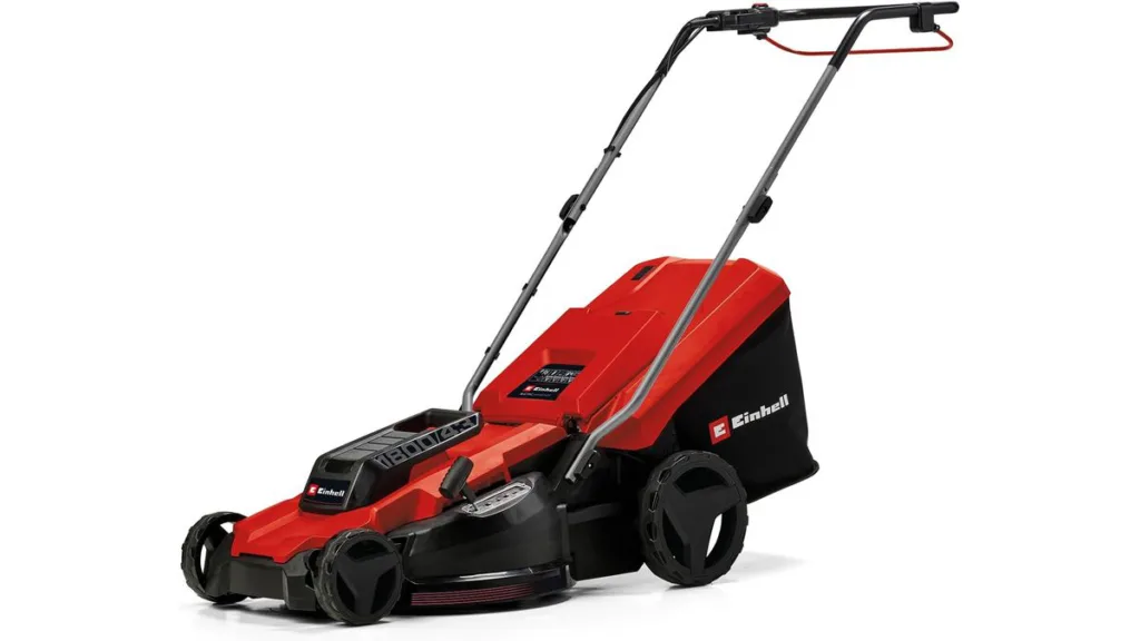 der schwarz/rote Einhell GC-EM 1800/43 Rasenmäher