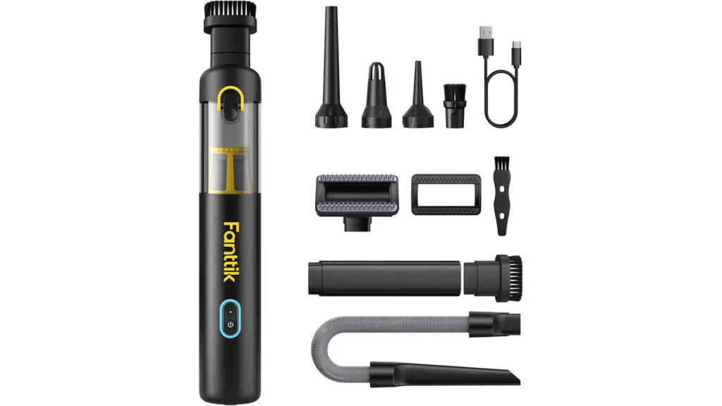 der Slim V8 Apex Handstaubsauger von Fanttik in Schwarz