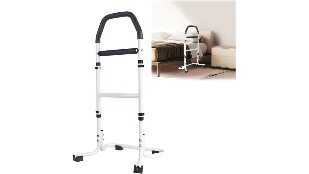 die Hamon mobile Aufstehhilfe in Weiß als Beispiel für kompakte Bauformen