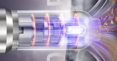 Handstaubsauger transparent dargestellt, um den Motor zu sehen