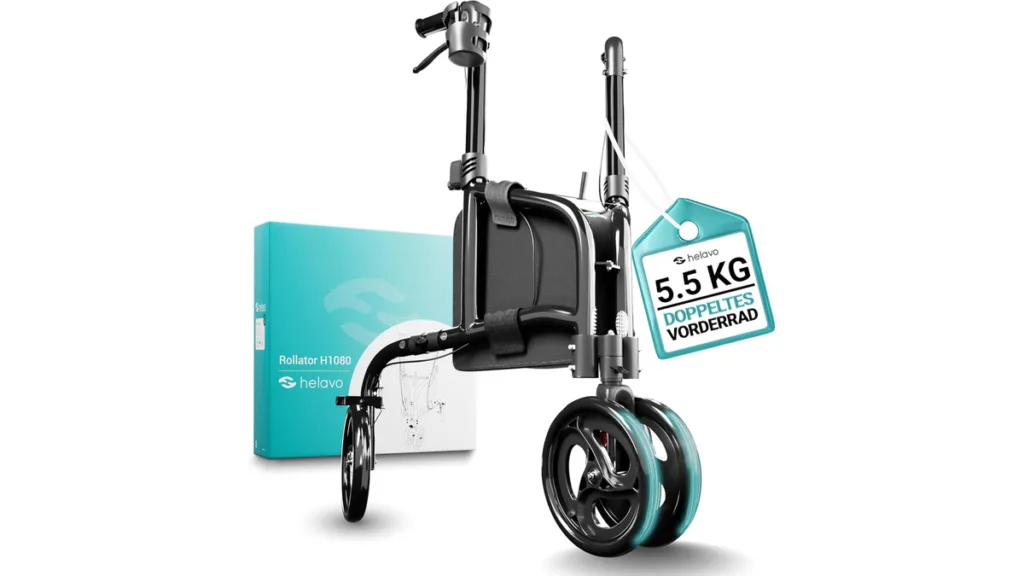 der Helavo Aluminium 3-Rad-Rollator mit 5,5 kg Gewicht