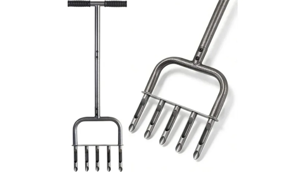 der Jebosam Hohlspoon Rasenlüfter mit 5 Zinken