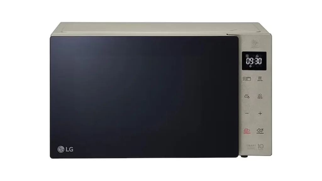 die LG MH6535 Mikrowellein der Farbe: Noble Steel 