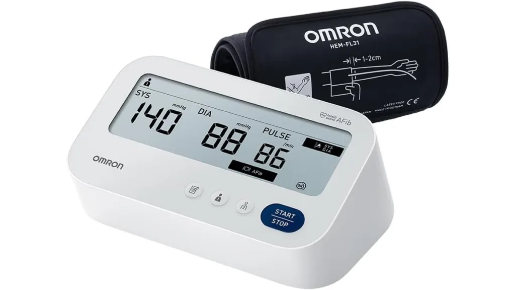 das OMRON X3 Comfort mit AFib-Erkennung in Weiß