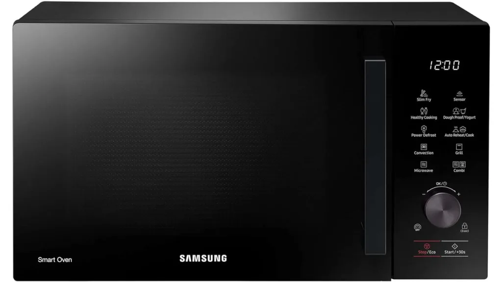 die Samsung Mikrowelle mit Heißluft und Grill MC28A komplett in Schwarz