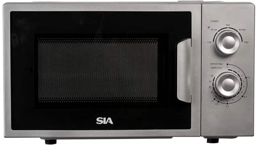 die SIA FAM21SI Mikrowelle in Silber
