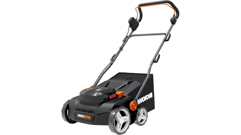 der WORX Nitro WG855E.9 Akku-Vertikutierer in Schwarz