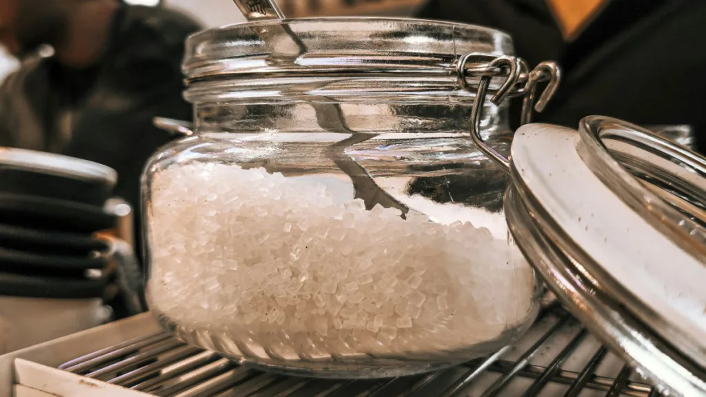 Granulat in einem Glas