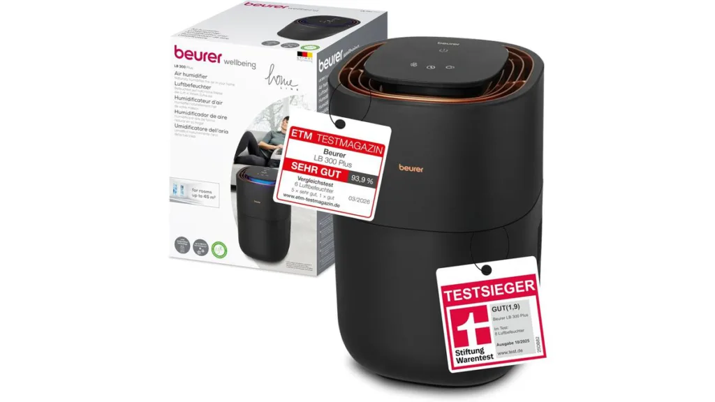 Der Beurer LB 300 Plus Luftbefeuchter in Schwarz