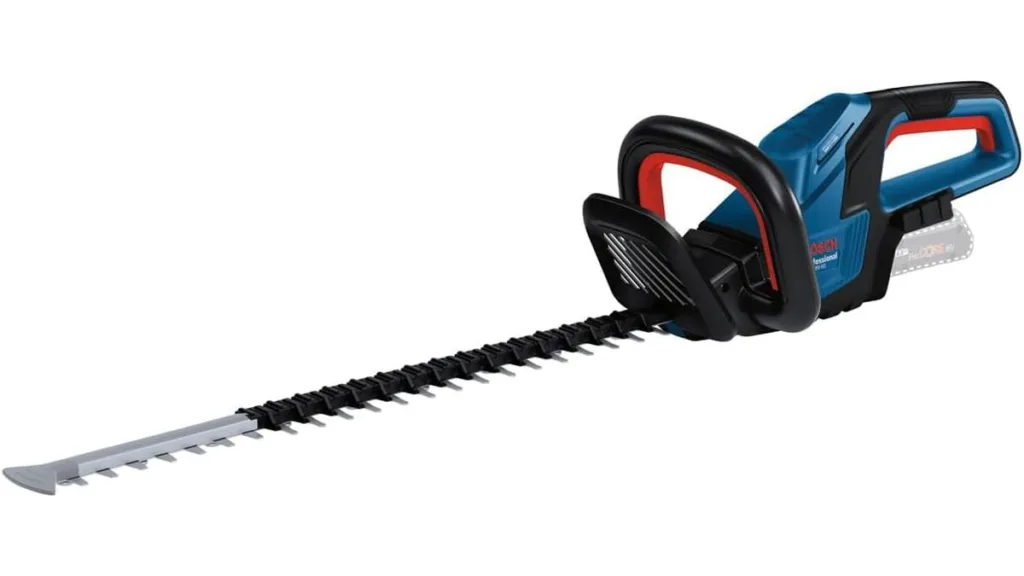 die blaue Bosch Professional GHE 18V-60 Akku-Heckenschere