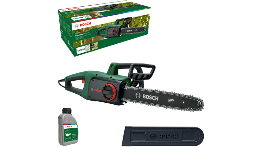 die boschtypisch grüne Elektro Kettensäge Bosch UniversalChain 40