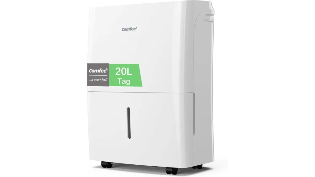 der Comfee Luftentfeuchter mit 20 L/Tag als leistungsstarkes Gerät für größere Wohnräume und Keller
