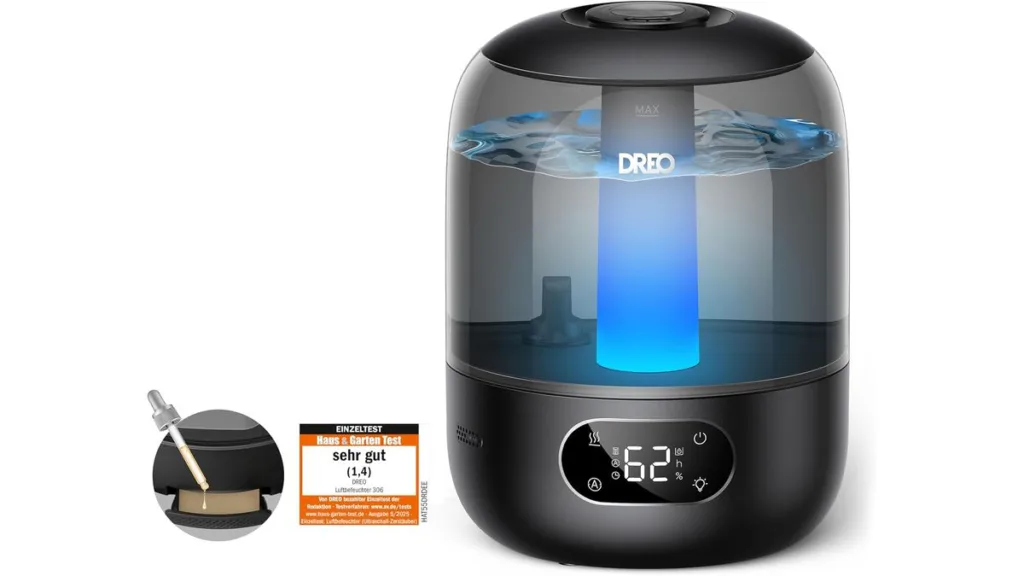der DREO Luftbefeuchter in Schwarz