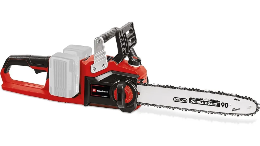 die rote Einhell Professional Akku Kettensäge GP-LC 36/35 Li