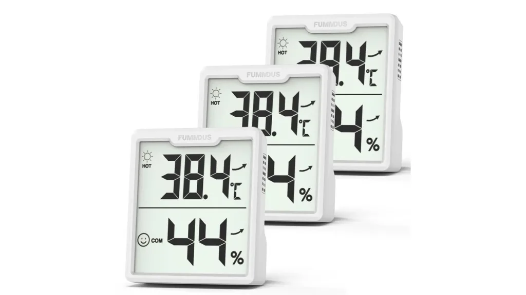 die 3 weißen Fummdus Hygrometer
