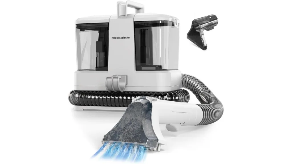 der Media Evolution Polsterreiniger mit Sprüh- und Absaugfunktion